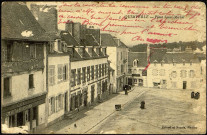 Carte postale intitulée "Quimperlé. Place Saint-Michel". Correspondance de Raymond Paillart à Paul Cuzin
