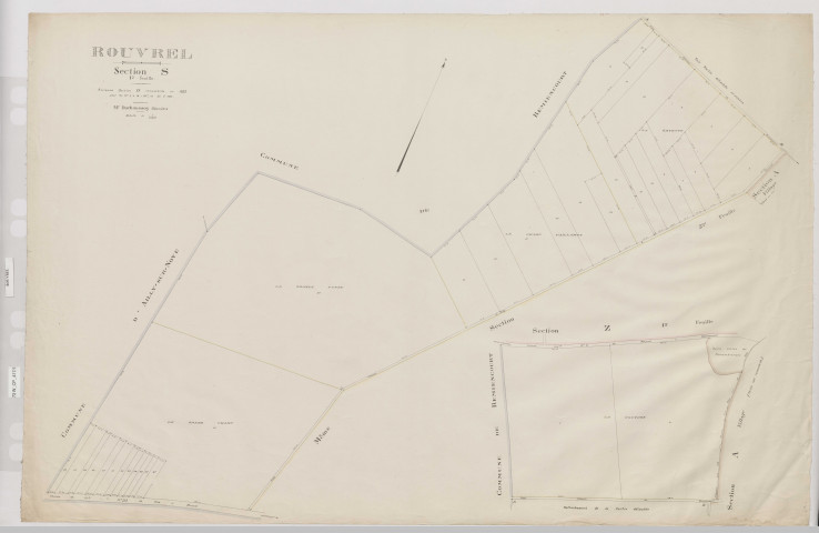 Plan du cadastre rénové - Rouvrel : section S1