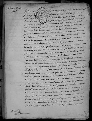 Etude de Me François Henin à Amiens (étude n°3). Minutes de l'année 1764