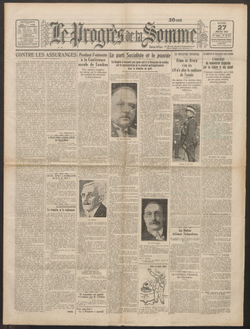 Le Progrès de la Somme, numéro 18413, 27 janvier 1930