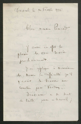 Témoignage de Redoutey, Constant (Observateur de Cie) et correspondance avec Jacques Péricard
