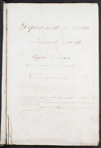 Maison d'arrêt d'Abbeville. Condamnés. Registre d'écrou : numéros 1 à 895. 04 janvier 1842 - 10 août 1845