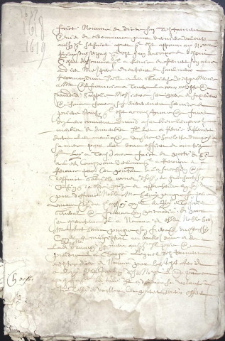 Etude de Me François De Saint-Fuscien à Amiens (étude n°26). Minutes de des années 1617-1619