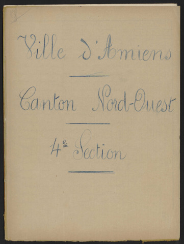 Liste électorale : Amiens, 4ème Section
