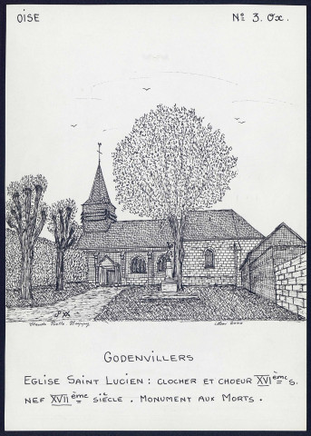 Godenvillers (Oise) : église Saint-Lucien - (Reproduction interdite sans autorisation - © Claude Piette)