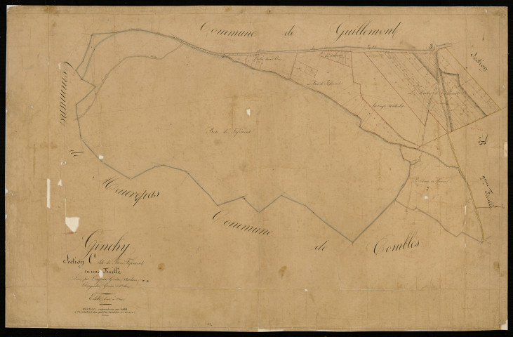 Plan du cadastre napoléonien - Ginchy : Bois Fafémont (Le), C