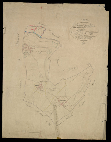 Plan du cadastre napoléonien - Hornoy-le-Bourg (Tronchoy) : tableau d'assemblage