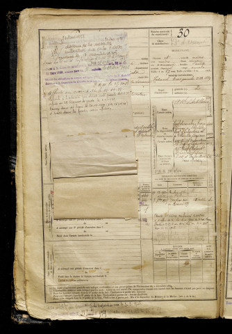 Denis, Marcel, né le 26 mars 1889 à Doullens (Somme), classe 1909, matricule n° 30, Bureau de recrutement d'Abbeville