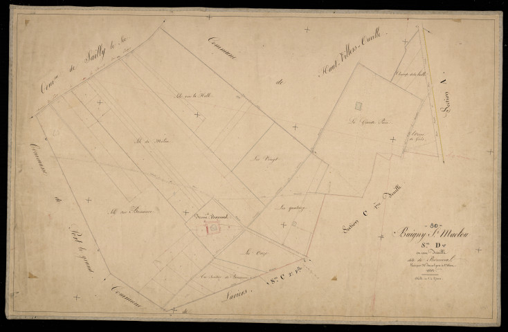 Plan du cadastre napoléonien - Buigny-Saint-Maclou (Buigny Saint Maclou) : Bonneval, D