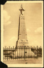 Carte postale intitulée "Douaumont. Monument érigé à l'emplacement du village disparu en souvenir de ses enfants morts pendant la guerre"