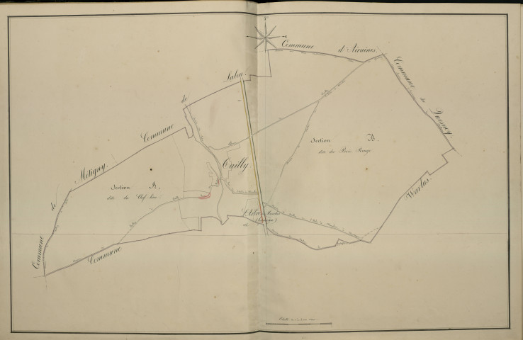 Plan du cadastre napoléonien - Atlas cantonal - Tailly : tableau d'assemblage