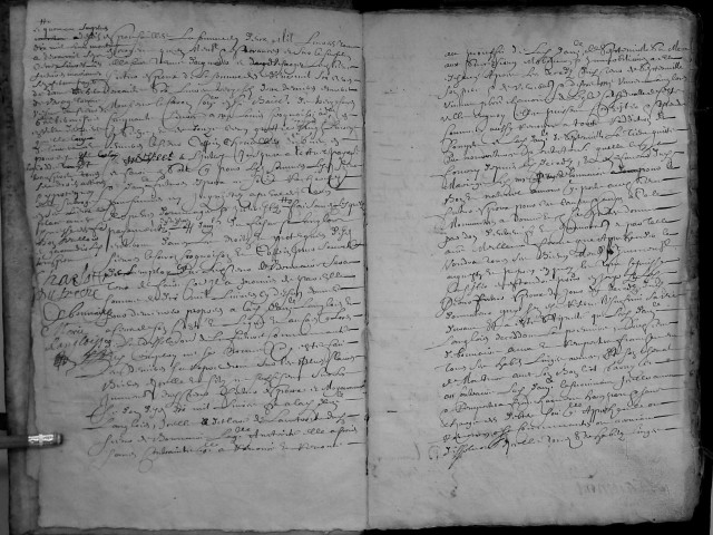 Etude de Me Jean Daiz à Amiens (étude n°22). Minutes de l'année 1665