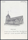 Martigny (Aisne) : face sud de l'église Saint-Jean-Baptiste - (Reproduction interdite sans autorisation - © Claude Piette)