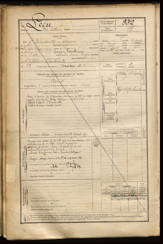 Lécu, Eloi Sosthène, né le 01 décembre 1865 à Amiens (Somme), classe 1885, matricule n° 972, Bureau de recrutement d'Amiens