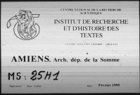 Abbaye de Saint-Riquier, Diocèse d'Amiens (Bénédictins). - Registre "+ AC" (f. 1-228). Copie du "répertoire ou Cartulaire" composé en 1489. Titres depuis le 11e s. (copie) - 18e s.