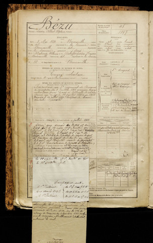 Bézu, Lucien Albert Alphonse, né le 03 mai 1880 à Bernaville (Somme), classe 1900, matricule n° 48, Bureau de recrutement d'Abbeville