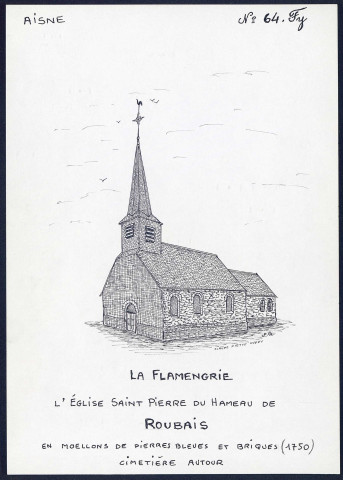 La Flamengrie (Aisne) : église Saint-Pierre du hameau de Roubais - (Reproduction interdite sans autorisation - © Claude Piette)