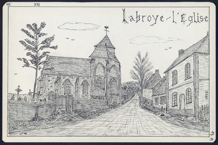 Labroye : église en 1912 - (Reproduction interdite sans autorisation - © Claude Piette)