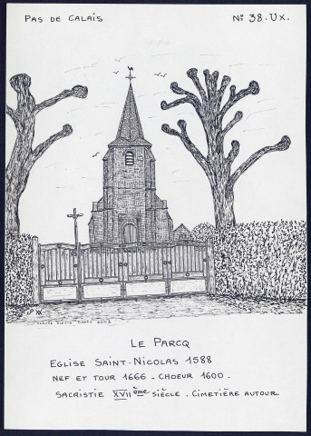 Le Parcq (Pas-de-Calais) : église Saint-Nicolas - (Reproduction interdite sans autorisation - © Claude Piette)