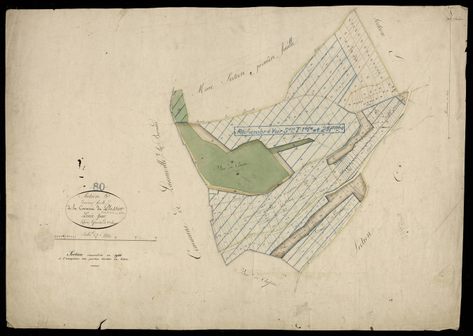 Plan du cadastre napoléonien - Plessier-Rozainvillers (Le) (Le Plessier) : D2