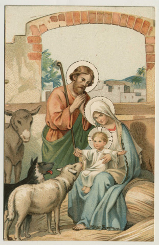 La Sainte Famille à la crèche