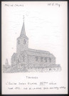 Tincques (Pas-de-Calais) : l'église Saint-Hilaire, vue face sud - (Reproduction interdite sans autorisation - © Claude Piette)
