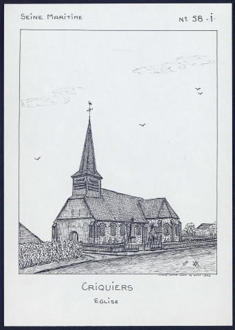 Criquiers (Seine Maritime) : l'église - (Reproduction interdite sans autorisation - © Claude Piette)