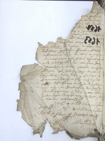 Etude de Me Nicolas Boyenval à Amiens (étude n°5). Minutes des années 1652-1653