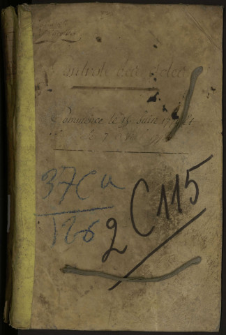 Contrôle des actes du bureau d'Abbeville pour la période du 15 juin 1771 au 7 avril 1772