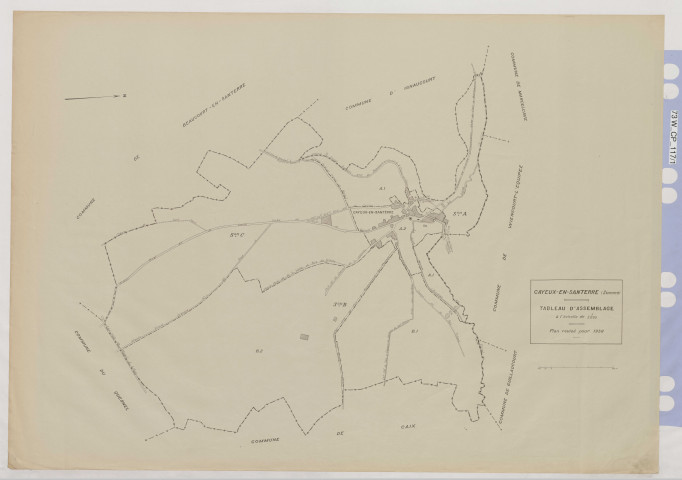 Plan du cadastre rénové - Cayeux-en-Santerre : section A1