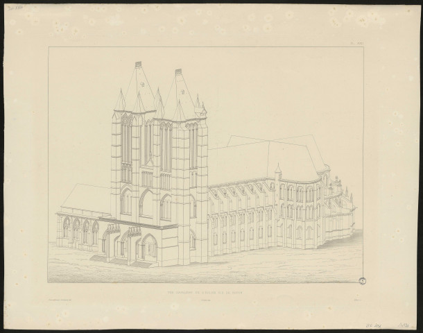 Pl. XXII. Vus cavalière de l'église Notre-Dame de Noyon