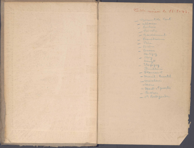 Table des successions et absences du bureau de Péronne