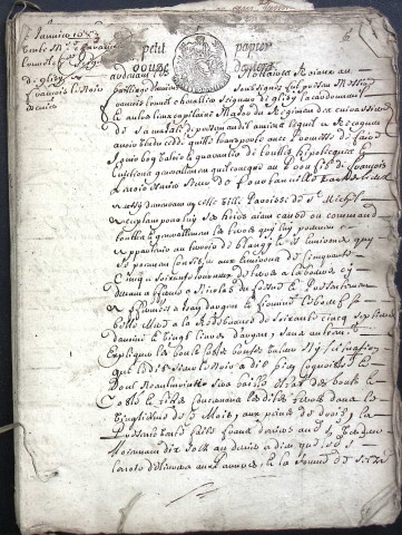 Etude de Me François Caron à Amiens (étude n°18). Minutes de l'année 1683