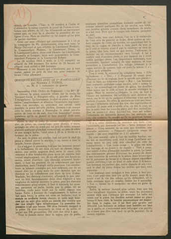 Témoignage de Brabant, Fernand (Capitaine) et correspondance avec Jacques Péricard