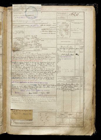 Cauvin, Joseph Fénelon Alfred, né le 16 août 1891 à Warlencourt-Eaucourt (Pas-de-Calais), classe 1911, matricule n° 429, Bureau de recrutement de Péronne