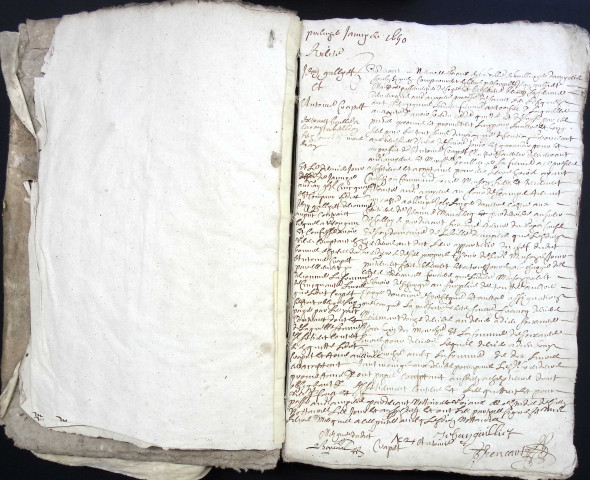 Etude de Me Pierre Trencart à Amiens (étude n°9). Minutes de l'année 1650