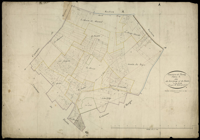 Plan du cadastre napoléonien - Fresnoy-en-Chaussée (Fresnoy) : Bois Georges (Le) ; Buisson (Le), C