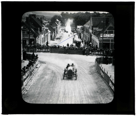 Circuit de Picardie 1913. Hornsted au virage de Moreuil