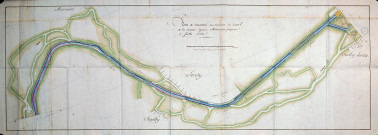 Plan et situation des travaux du canal de la Somme depuis Méricourt jusque Sailly-Laurette