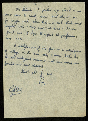 B/393/120 L.A.A. Regt (Light Anti-Aircraft Artillery Regiment), B.L.A. (British Liberation Army), 24 July 44 : lettre de Raymond Goldwater à son frère Stan