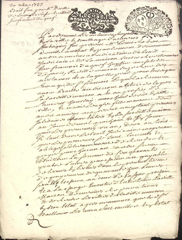 Etude de Me Jean Baptiste Fournier à Amiens (étude n°4). Minutes de l'année 1723
