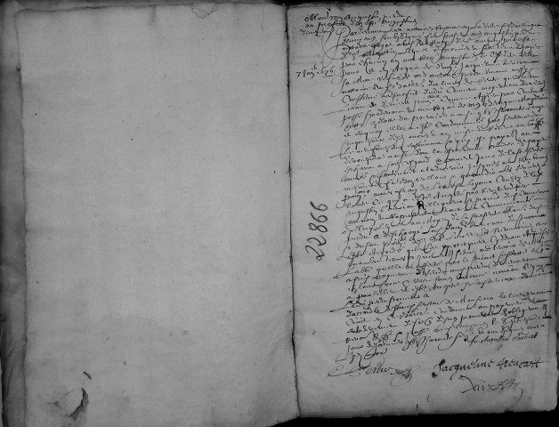 Etude de Me Jean Daiz à Amiens (étude n°22). Minutes de l'année 1676