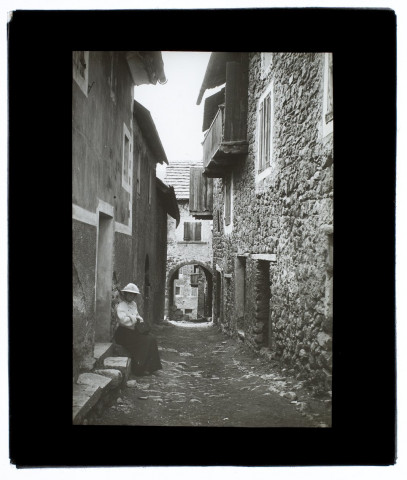 Une rue à Beuil - avril 1905