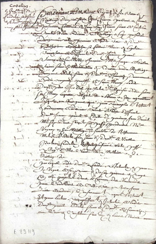 Etude de Me Philippe Caron à Amiens (étude n°1). Minutes de l'année 1672