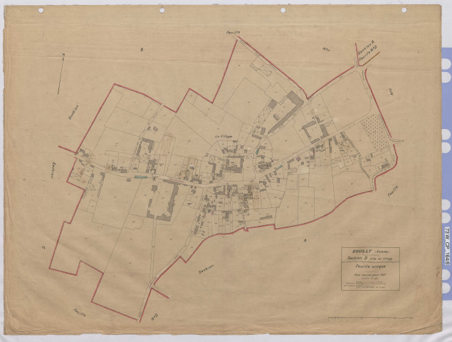Plan du cadastre rénové - Douilly : section D