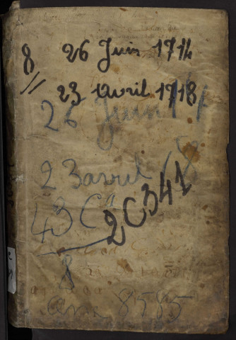 Contrôle des actes du bureau d'Albert pour la période du 26 juin 1714 au 23 avril 1718