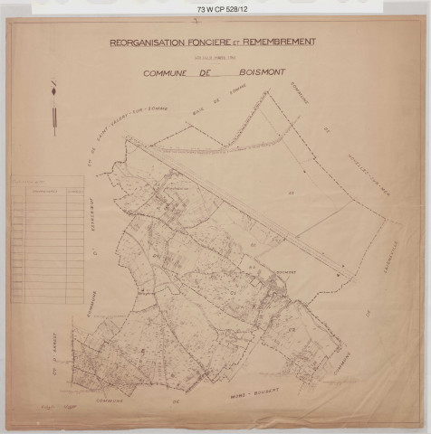 Plan du cadastre rénové - Boismont : plan d'ensemble