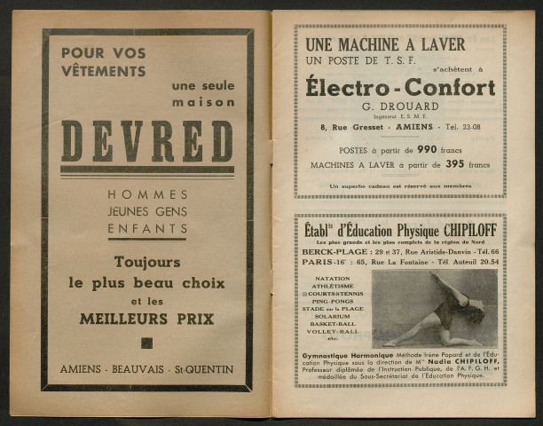 Bulletin du Comité de Picardie de la Fédération Féminine Française de Gymnastique et d'Education Physique, numéro 3 (double)