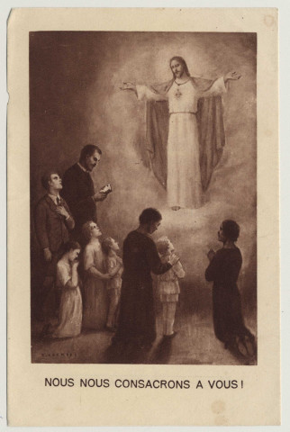 Nous nous consacrons à vous ! Consécration d'une famille au Sacré Coeur de Jésus. Consécration de la famille au Sacré-Coeur