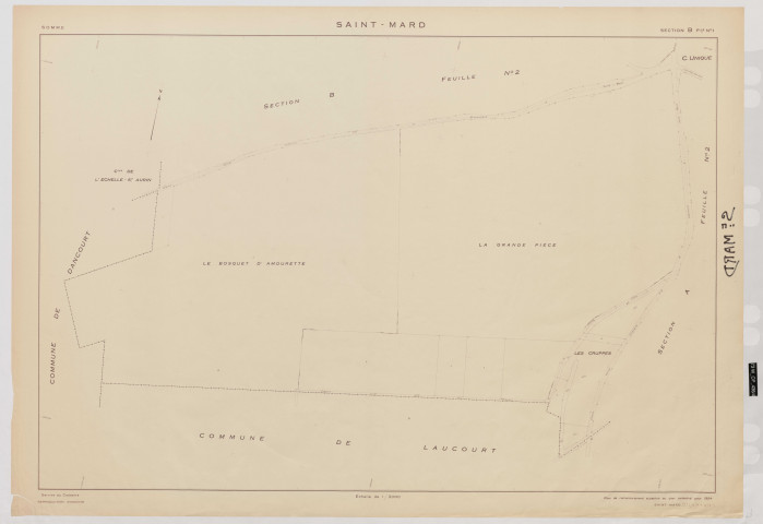 Plan du cadastre rénové - Saint-Mard : section B1